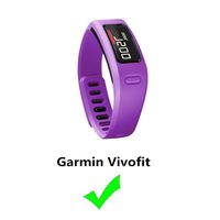 Replacement Fitness Wristband Band for Garmin Vivofit Replacement Strap Bands S L Small Lager Size, NOT for Garmin Vivofit 2/3/JR/HR(No Tracker) (Purple, L)