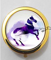 BlackKey Animal Horse 3-Compartment Decorative Pocket Gift Box Case Organizer for Pill, Color 2 -1832