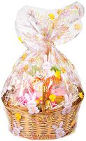 Creative Converting Cello Basket Bag, Happy Easter