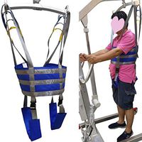Patient Lift Slings Walking Standing Aids Medical Transfer Belt Seat Bold Straps Lifting Cushion Padded Full Body Carrier with Adjustable Waist and Height 3XL 4XL Large AmyBy Blue