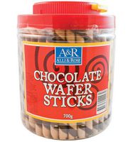 Alli & Rose Chocolate Wafer Sticks 700g x 8