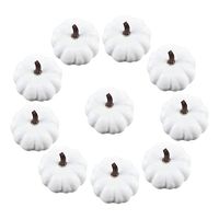 Sixpi 10pcs/Set Halloween White Artificial Pumpkins Fall Thanksgiving Decor Xmas Hanging Decoration Santa Clause Snowman Reindeer Doll for Christmas Tree Pendant Ball Holiday
