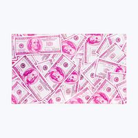 V Syndicate Benjamins Medium 10x6.5 inches Glass Rolling Tray