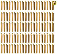 EZtube 100-Pack Squeeze Top Joint Blunt Cigarette Doob Tube Holder Waterproof Airtight Smell Proof Odor Sealing Container (Gold, Large)