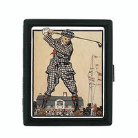 Perfection In Style Metal Cigarette Case Vintage Golf Design 001