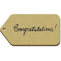 Azeeda 10 x Large 'Congratulations' Wooden Gift Tags (TG00015290)