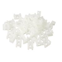 uxcell 100Pcs White Plastic 2 Way Saddle Type 9mm Tie Mount Cable Holder