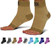 SB SOX Compression Foot Sleeves for Men & Women - BEST Plantar Fasciitis Socks for Plantar Fasciitis Pain Relief, Heel Pain, and Treatment for Everyday Use with Arch Support (Nude, Large)