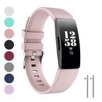 Watbro Bands Compatible with Fitbit Inspire HR/Fitbit Inspire/Fitbit Ace 2, Soft Silicone Sports Replacement Wristband, Water Resistant Fitness Straps Multi Color for Women Men Large Small