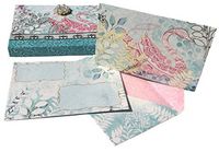 Punch Studio Regal Swan Gold Foil Embellished Blank Note Cards in Keepsake Brooch Portfolio Box 61619