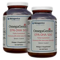 Metagenics OmegaGenics EPA-DHA 500 120 Enteric Coated Softgels (Formerly EPA-DHA Extra Strength) - TwinPak