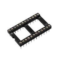 uxcell 10pcs 2.54mm Pitch 15.24mm Row Pitch 2 Row 24 Round Pins Soldering DIP IC Chip Socket Adaptor