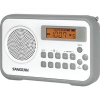 Sangean Digital Compact AM/FM Dual Alarm Clock Radio with Built-in Speaker & Large Easy to Read Backlit Display