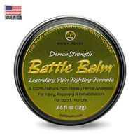 Battle Balm Demon Strength Pain Relief Cream (0.45-Ounce) - All-Natural and Organic Topical Analgesic for Arthritis, Muscle Soreness, Sprains, Strains, Bruises and More. Professionally Approved.