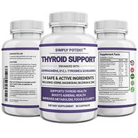 Thyroid Support & Adrenal Support Supplement, 2 in 1 Herbal Formula w/Iodine, B12, L-Tyrosine, Ashwagandha, Schisandra for Energy, Metabolism, Weight Loss, Cortisol Balance, Stress & Fatigue Relief