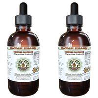 Chinese Licorice Alcohol-Free Liquid Extract, Chinese Licorice (Glycyrrhiza Uralensis) Root Glycerite Hawaii Pharm Natural Herbal Supplement 2x4 oz