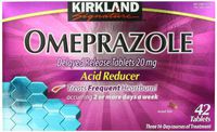 Kirkland Signature Omeprazole Delayed Release, Acid Reducer Tablets 20 mg, 42 Count