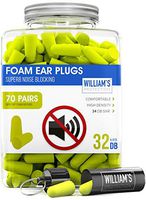 Soft Foam Ear Plugs - 70 Pairs Noise Cancelling Earplugs 32dB NRR - For Noise Reduction and Hearing Protection with Aluminum Carry Case - Perfect for Sleeping, Travel, Concerts, Shooting, Study & Work