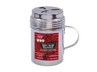 Tablecraft, 10 oz, Silver Stainless Steel Dry Rub Shaker with Handle, 10-Ounce (BBQ160H)