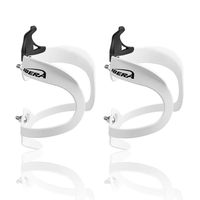 Ibera Bicycle Lightweight Aluminum Water Bottle Cage (White(Pair))