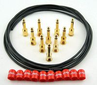 George l's deluxe Black Cable kit - Red caps