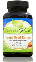 Absorb Health Grape Seed Extract 200mg Capsules, 100 Count
