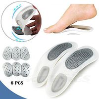 Flat Feet Arch Support Inserts, Anti-Skid Orthotic Insoles w/Removable Forefoot Cushioning Massager, Metatarsal Heel Cushions Ergonomic Footbed Plantar Fasciitis Relieve Foot Pain Alignment (C)