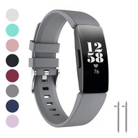 Watbro Bands Compatible with Fitbit Inspire HR/Fitbit Inspire/Fitbit Ace 2, Soft Silicone Sports Replacement Wristband, Water Resistant Fitness Straps Multi Color for Women Men Large Small