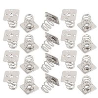 uxcell 20 Pcs Silver Tone Metal Battery Spring Plate Set for AAAA Batteries NEG Spring