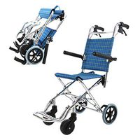 YL Wheelchair Strong Folding, Travel with Brake with Flip-Back Desk Arms and Handle Brake Portable Walker,Back Storage Bag and seat Belt Seat 14-inch seat