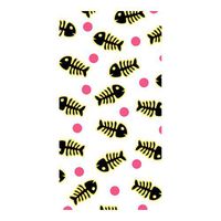 Fish Skeleton Bones and Pink Dots Napkins