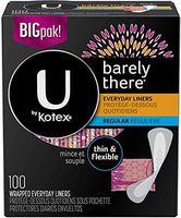 U by Kotex Barely There Liners, Light Absorbency, Unscented, (100 Count (2PACK))