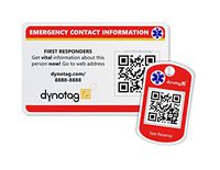 Dynotag SuperAlert™ Smart Medical ID with Detailed Online Profile; Wallet and Keychain Card kit with Lifetime Subscription