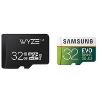 Wyze Labs Expandable Storage 32GB MicroSDHC Card Class 10 & Samsung 32GB 95MB/s (U1) MicroSD EVO Select Memory Card with Adapter (MB-ME32GA/AM)