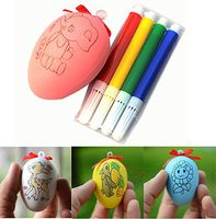 callm Water Color Pen & Egg Kids DIY Painting Color Egg Toy Easter Egg Education Toys (Random)