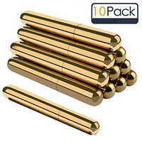 Linkidea Cigar Case, 2 Pack Stainless Steel Carrying Cigar Box, Single Cigar Tube Holder Case for Travel (10pcs-Gold)