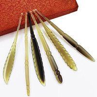 1 PCS Creative Family Multi-use Ox Horn Earwax Removal Earpicks,Random Style