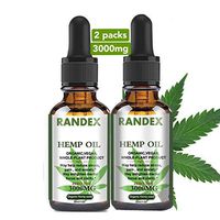Randex Hemp Oil 3000mg of Organic Hemp Extract- Grown & Made in USA-High in Omega 3-6-9, Food Grade -Helps with Sleep, Skin&Hair- 2 Packs
