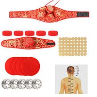 OUYANGHENGZHI Chinese Traditional Personal Care Kits Home Moxibustion Tool Hot Compress Bag (5铜灸盒+1单联+1板艾柱)