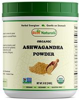 Best Naturals Certified Organic Ashwagandha Powder 8 OZ (240 Gram), Non-GMO Project Verified & USDA Certified Organic