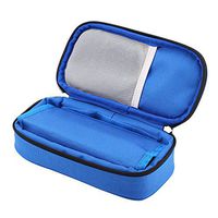 Diabetic Bag,Portable Diabetic Carrying Case Medical Travel Cooler Bag for Insulin Supply Kits (Blue)