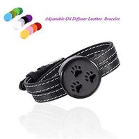 constantlife Leather &Stainless Steel Essential Oil Diffuser Bracelet Fragrancy Jewelry for Women Men (I-)