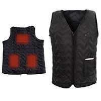QTMY Washable Electric Heated Vest Keep Warm Jacket for Mens Body Warmers Adjustable USB Charging Heated Clothing Powered by Power Bank