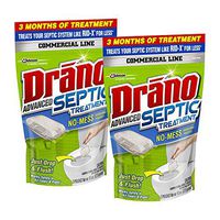 Drano Advanced Septic Treatment, Septic Tank Pouches, 3 Count (2 Pack)