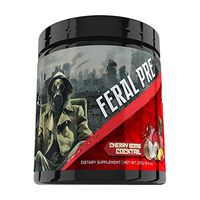 Apocalypse Labz Feral Pre Pre-Workout Powder Supplement - Boosts Energy & Focus, Reduces Muscle Fatigue - Creatine, Beta-Alanine, Betaine, Agmatine Sulfate, Caffeine, Taurine - Cherry Bomb Cocktail