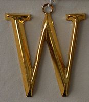 Gold Monogram Gift Topper - W