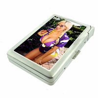 Colorado Pin Up Girls Denver D12 Cigarette Case Lighter Smoking King Size Cigarettes Silver Metal Wallet 4" X 2.75" RFID Protection