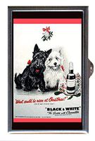 Black and White Whiskey Scottie Dogs Decorative Pill Box