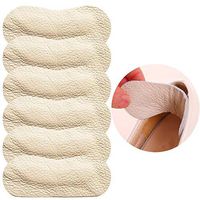 3 Pair Leather Heel Liner Heel Grips Pads Inserts Cushions for Women Men, Shoe Pads for Shoes Too Big Anti Slip Prevent blisters, Shoe Filler Improved Shoe Fit and Comfort, High Heel Insoles (Beige)