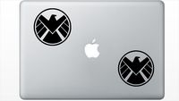 The Avengers Age Of Ultron Marvel Shield Logo Car Decal HenryDecal5550112 Set Of Two (2x) , Decal , Sticker , Laptop , Ipad , Car , Truck